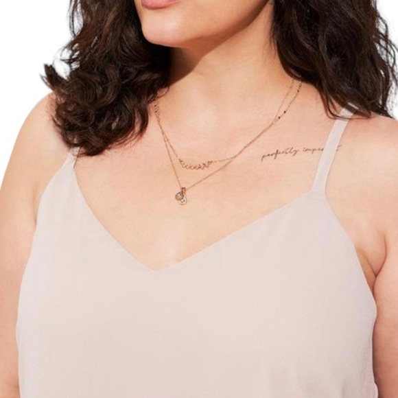 Torrid Women’s Plus Size Tan Sophie Chiffon Swimg Cami Top Size 1X 2X 3X - Picture 4 of 12